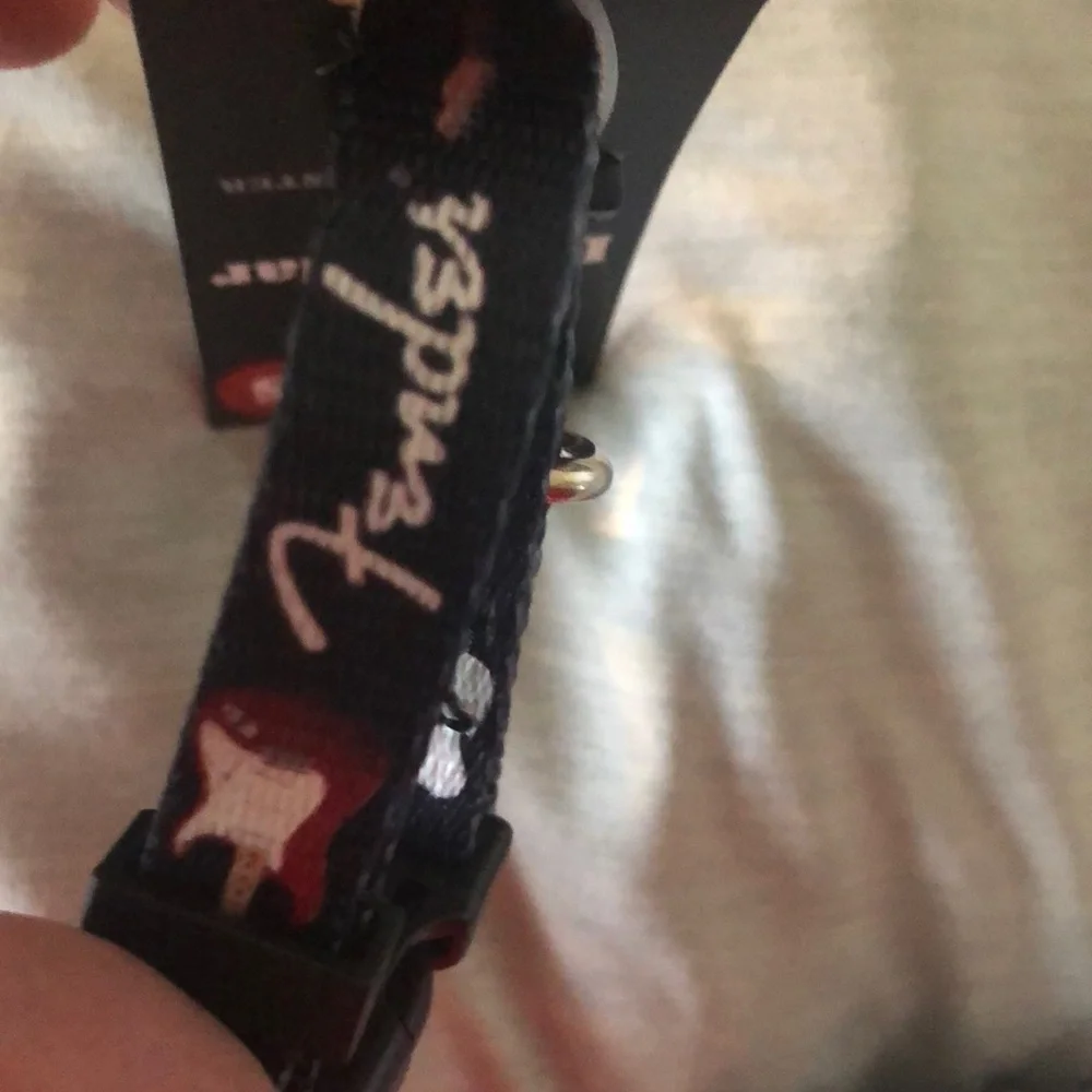 Fender Dog Collar with Guitar Print